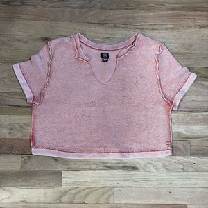 Women’s BDG Cropped Inside-out Terry Cloth Shirt Size Medium